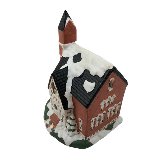 Caldor Hand Painted Porcelain Lighted House Church Christmas Holiday Vintage - Picture 10 of 10